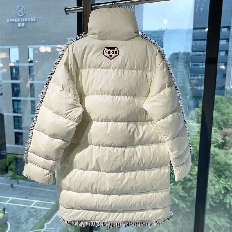 Chanel Chanel White Nylon Women's Down Jacket 0089 Size ONE SIZE - 2 Thumbnail