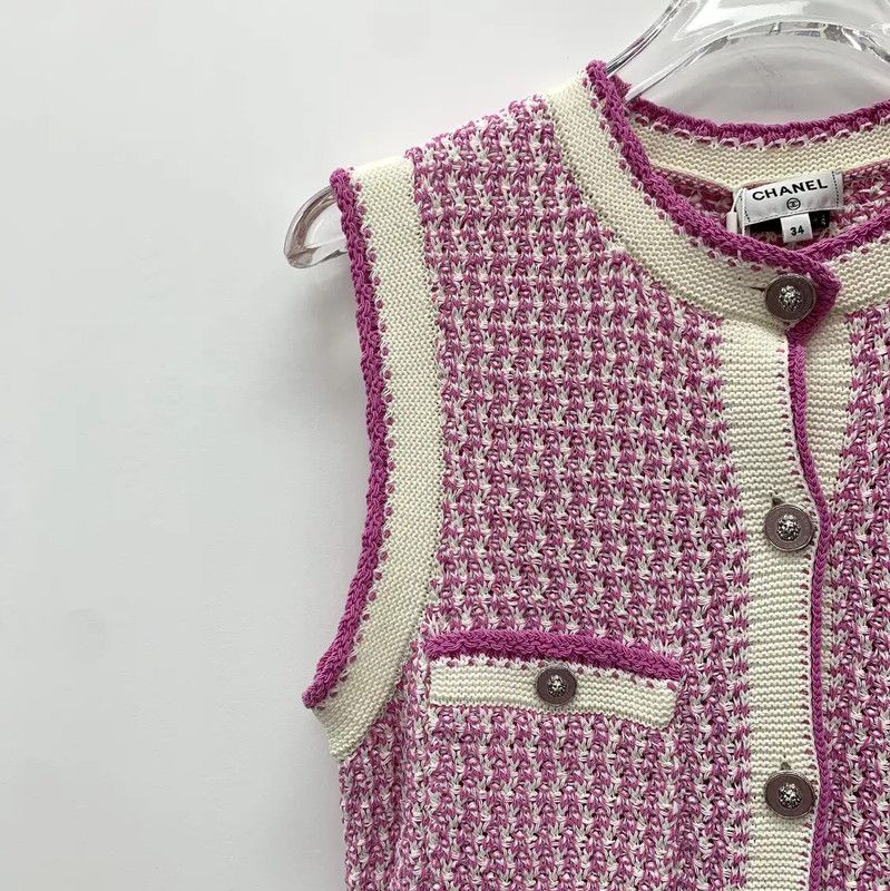 Chanel Chanel Pink Cotton Sleeveless Dress XXS Size 0089 Size XXS / US 00 / IT 34 - 3 Thumbnail