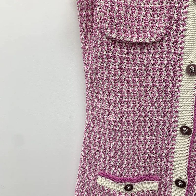 Chanel Chanel Pink Cotton Sleeveless Dress XXS Size 0089 Size XXS / US 00 / IT 34 - 4 Thumbnail