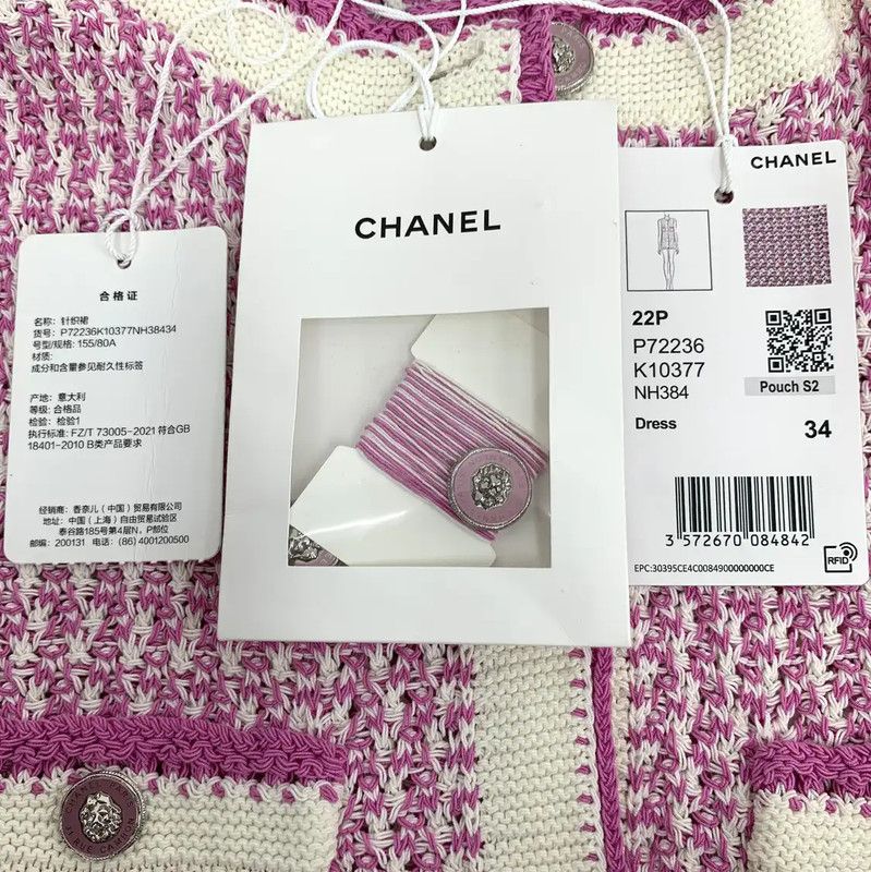 Chanel Chanel Pink Cotton Sleeveless Dress XXS Size 0089 Size XXS / US 00 / IT 34 - 7 Thumbnail