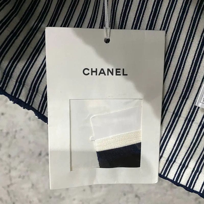 Chanel Chanel Striped Blue Summer Crop Top 0089 Size ONE SIZE - 8 Thumbnail