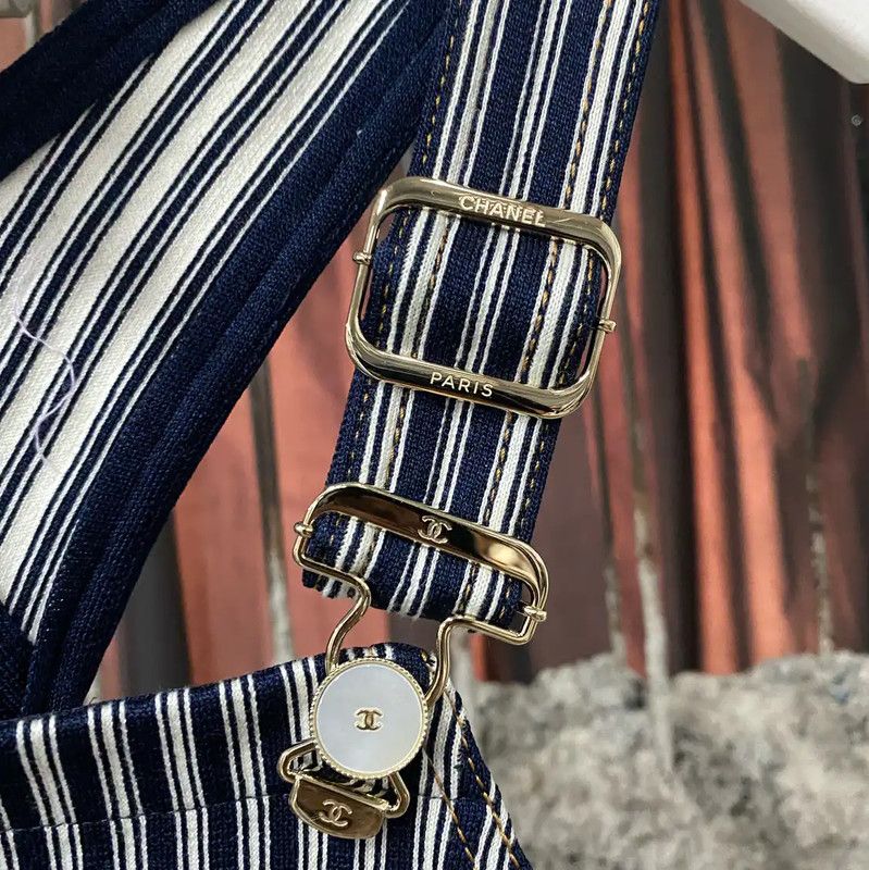 Chanel Chanel Striped Blue Summer Crop Top 0089 Size ONE SIZE - 5 Thumbnail