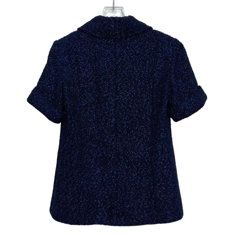 Chanel Chanel M Size Peacock Blue Cotton Blend Jacket 0089 Size M / US 6-8 / IT 42-44 - 2 Thumbnail
