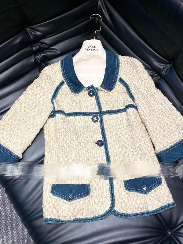 Chanel Chanel Beige Wool Embroidered Women's Jacket 0089 Size M / US 6-8 / IT 42-44 - 3 Thumbnail