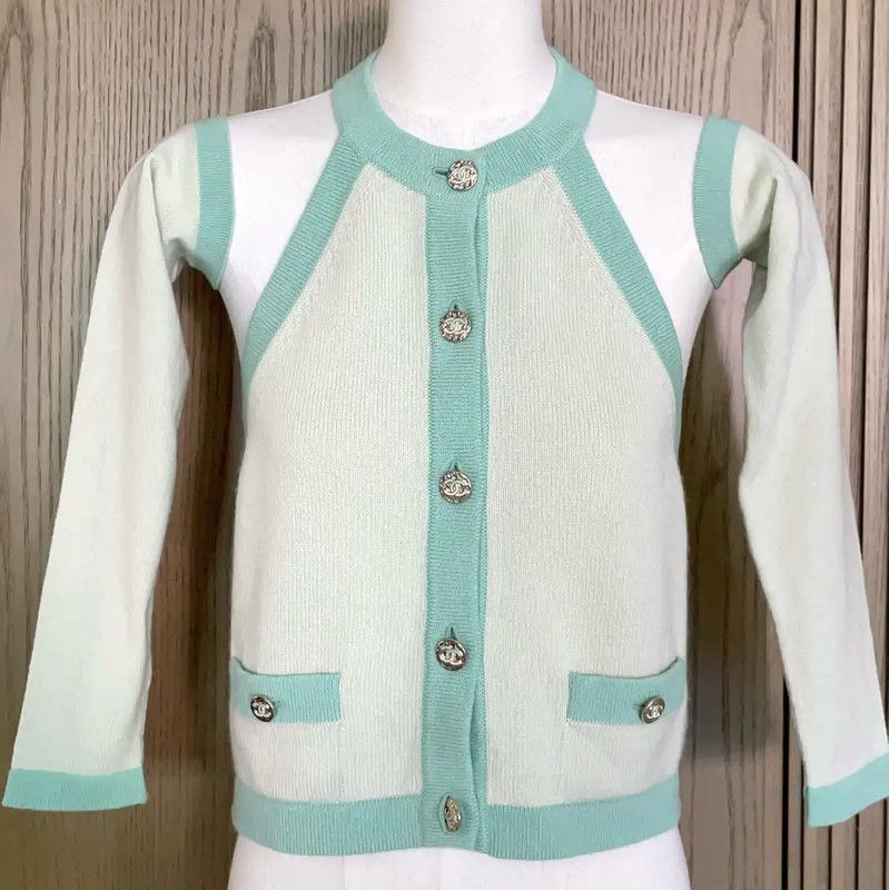 Chanel Chanel Spring Green Cashmere Off-Shoulder Sweater 0089 Size S / US 4 / IT 40 - 5 Thumbnail