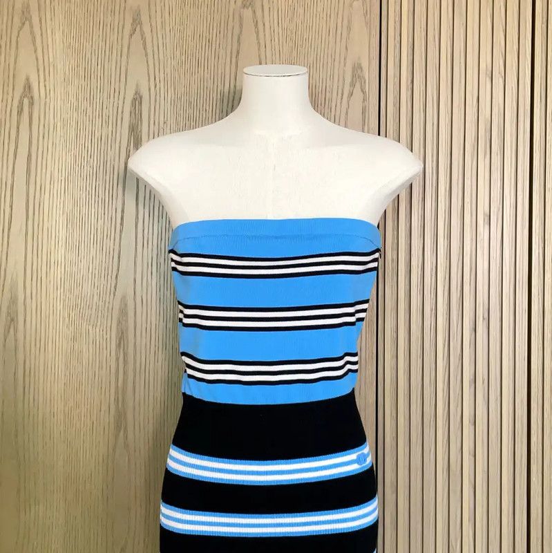 Chanel Chanel Striped Strapless Mini Dress in Multiple Colors 0089 Size S / US 4 / IT 40 - 3 Thumbnail