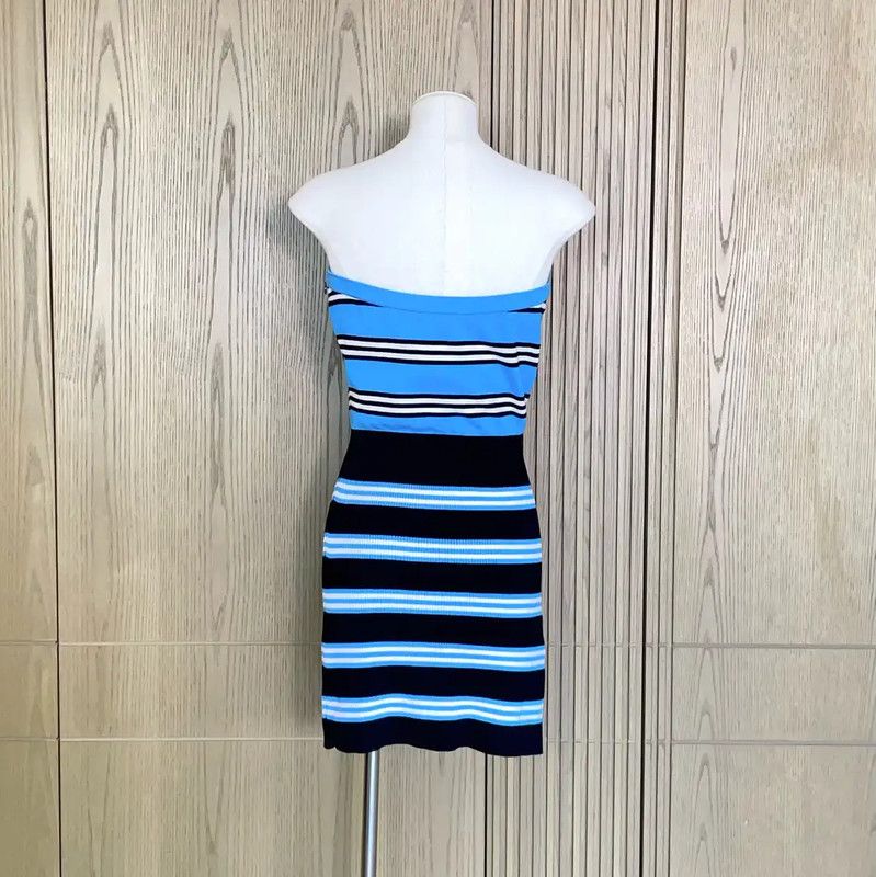 Chanel Chanel Striped Strapless Mini Dress in Multiple Colors 0089 Size S / US 4 / IT 40 - 2 Thumbnail