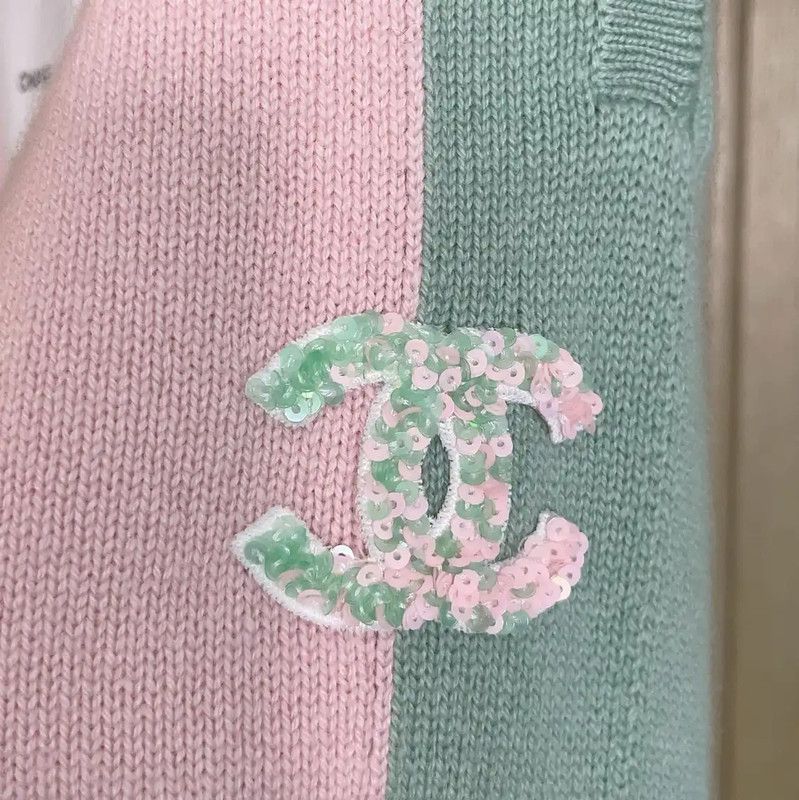 Chanel Chanel Pink Cashmere Spring Pants for Women 0089 Size 23" - 7 Thumbnail