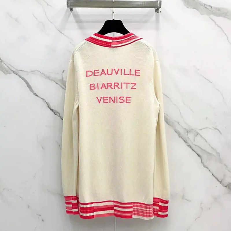 Chanel Chanel White Cashmere Long Sleeve Cardigan 0089 Size M / US 6-8 / IT 42-44 - 2 Thumbnail