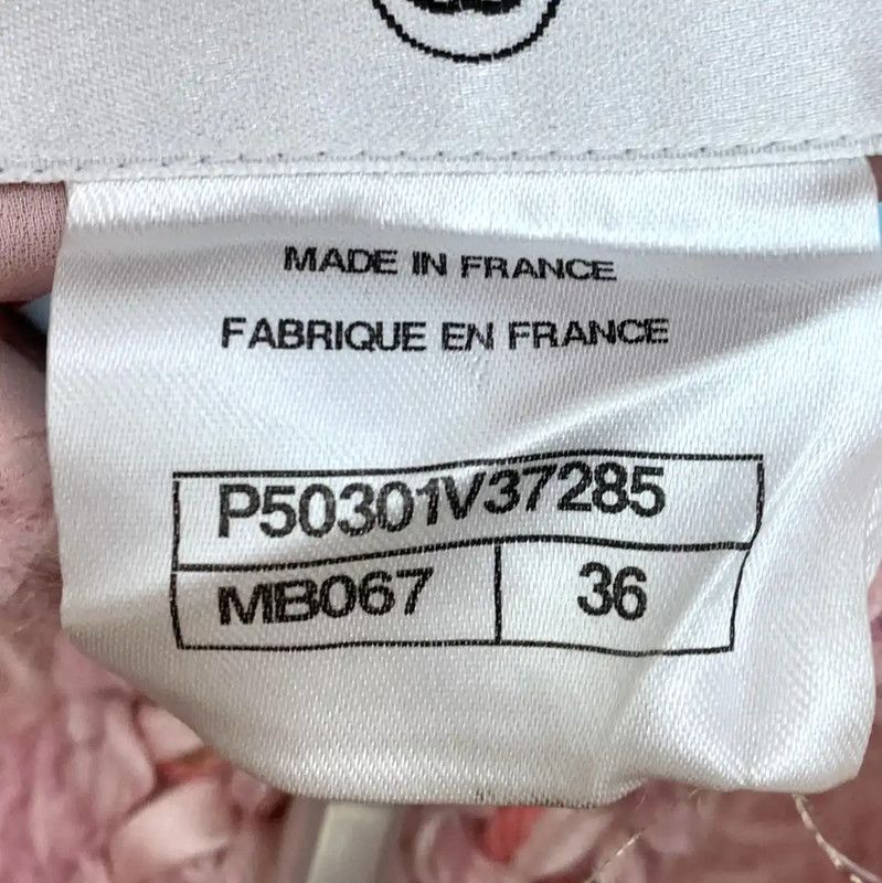 Chanel Chanel Pink Wool Women's Jacket 0089 Size XS / US 0-2 / IT 36-38 - 6 Thumbnail