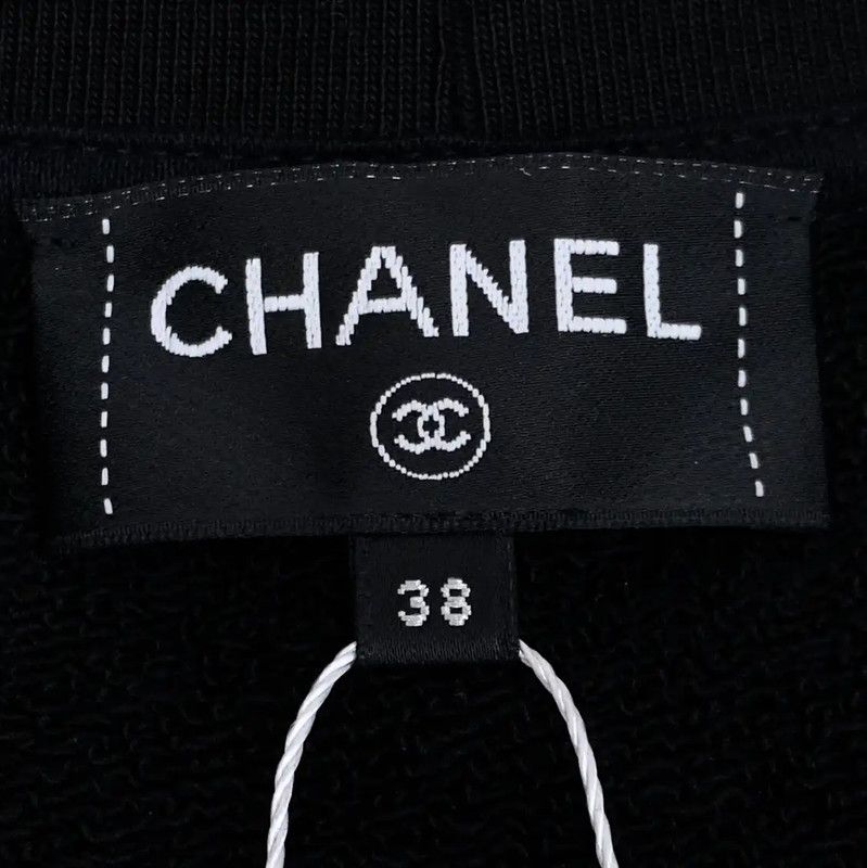 Chanel Chanel Black Cotton Women's Sweatshirt 0089 Size S / US 4 / IT 40 - 5 Thumbnail
