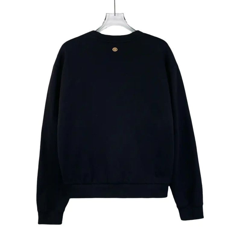 Chanel Chanel Black Cotton Women's Sweatshirt 0089 Size S / US 4 / IT 40 - 2 Thumbnail