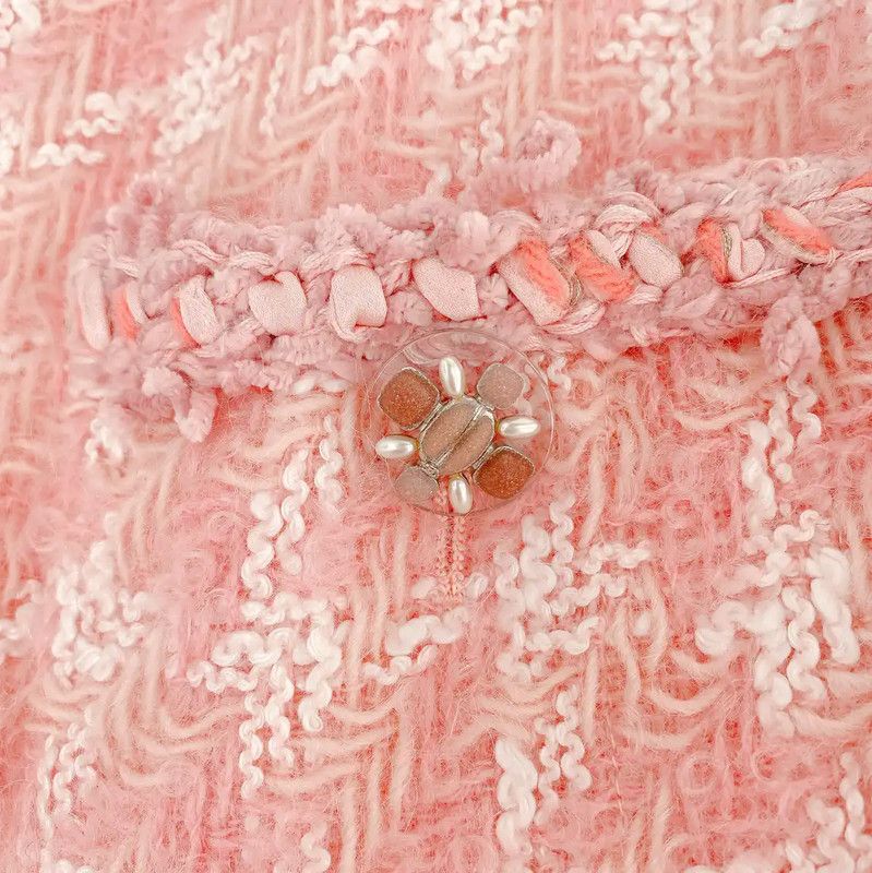 Chanel Chanel Pink Wool Boucle Women's Jacket 0089 Size M / US 6-8 / IT 42-44 - 6 Thumbnail
