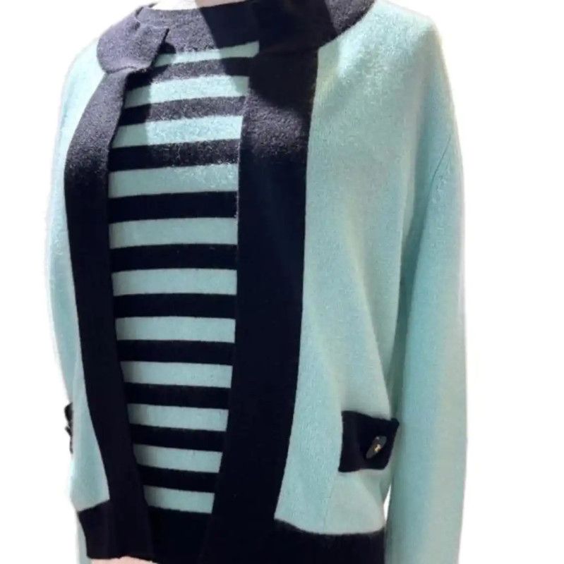 Chanel Chanel Oversized Color-Blocked Cashmere Cardigan 0089 Size M / US 6-8 / IT 42-44 - 4 Thumbnail