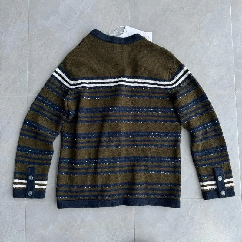 Chanel Chanel Black Women's Cardigan with Stripes 0089 Size M / US 6-8 / IT 42-44 - 2 Thumbnail