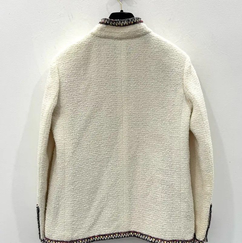Chanel Chanel Beige Wool Jacket for Women 0089 Size M / US 6-8 / IT 42-44 - 4 Thumbnail