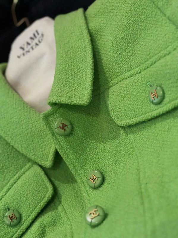 Chanel Chanel Green Wool Tweed Women's Jacket 0089 Size M / US 6-8 / IT 42-44 - 5 Thumbnail