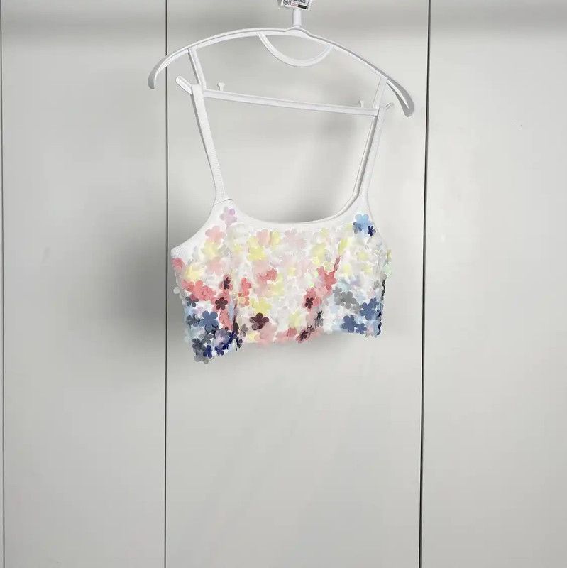 Chanel Chanel Summer Floral Crop Top 0089 Size M / US 6-8 / IT 42-44 - 3 Thumbnail