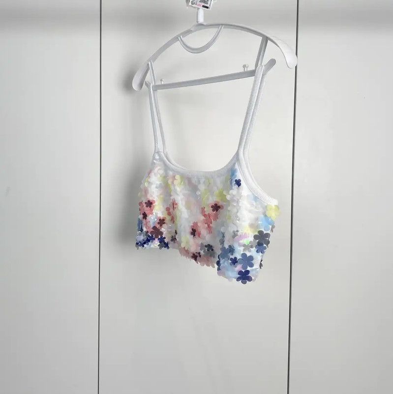 Chanel Chanel Summer Floral Crop Top 0089 Size M / US 6-8 / IT 42-44 - 4 Thumbnail