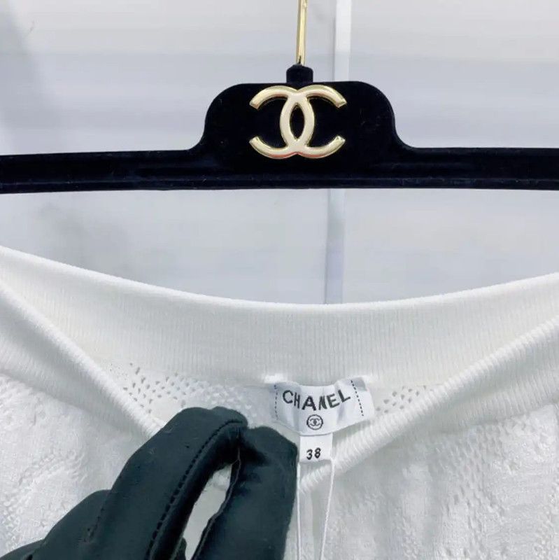 Chanel Chanel White Cotton Casual Pants 0089 Size 30" / US 8 / IT 44 - 3 Thumbnail