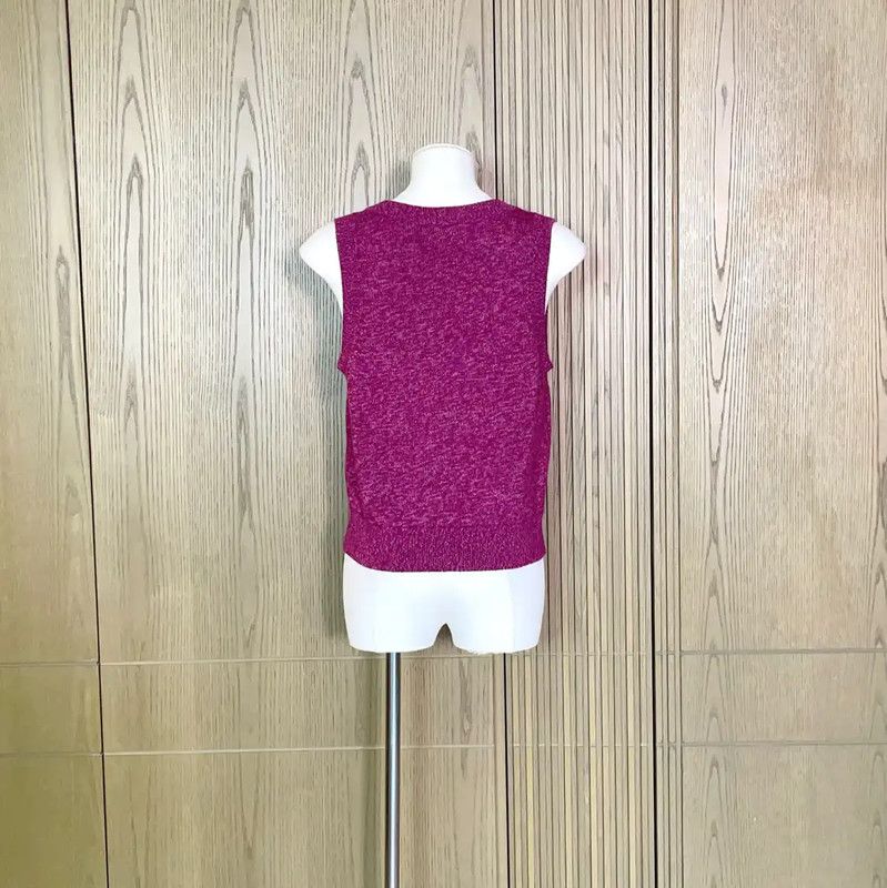 Chanel Chanel Spring Autumn Purple Cashmere Logo Sweater 0089 Size S / US 4 / IT 40 - 3 Thumbnail