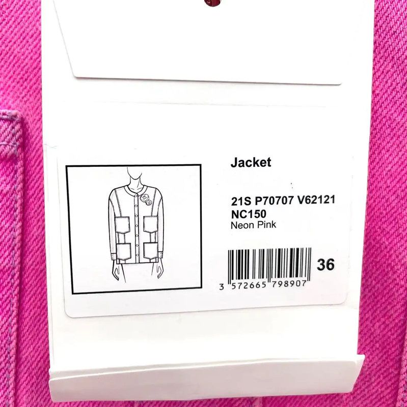 Chanel Chanel Pink Cotton Women's Jacket 0089 Size S / US 4 / IT 40 - 8 Thumbnail