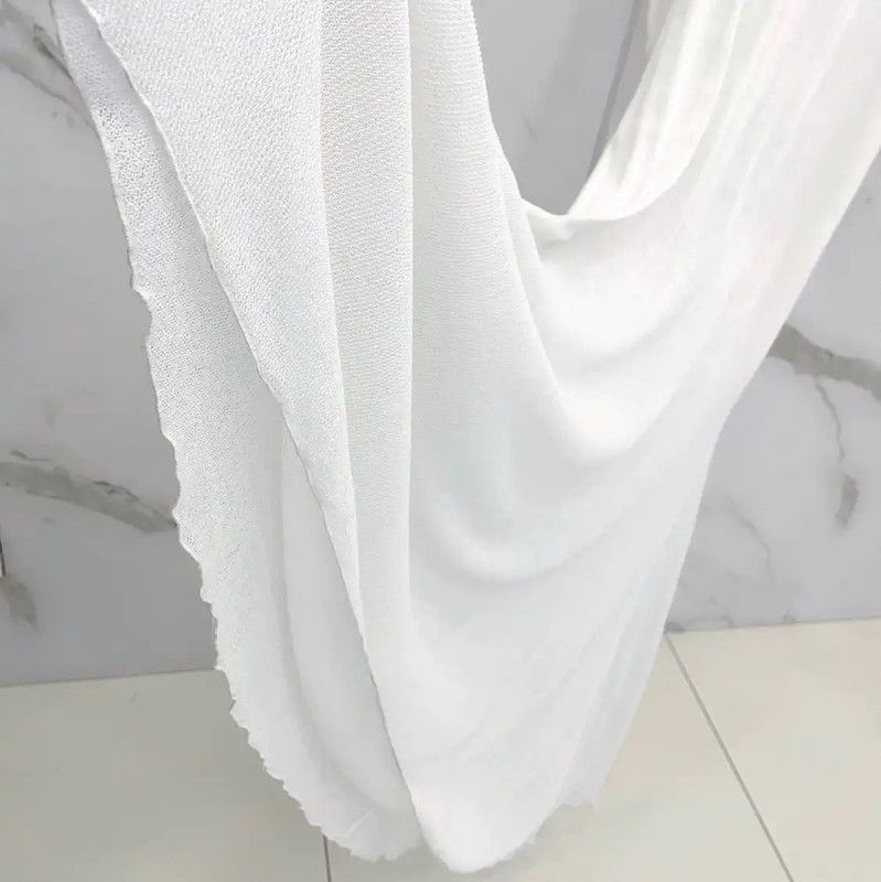 Chanel Chanel Long Sleeve White Cotton Dress 0089 Size L / US 10 / IT 46 - 4 Thumbnail
