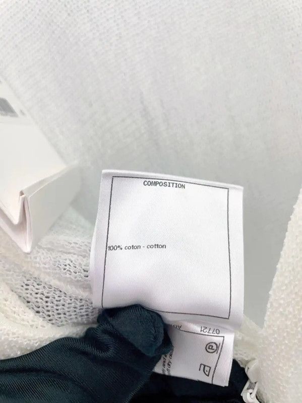 Chanel Chanel Long Sleeve White Cotton Dress 0089 Size L / US 10 / IT 46 - 10 Thumbnail