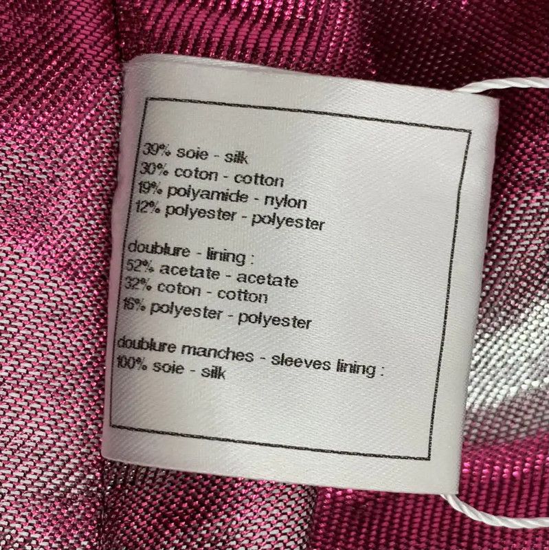 Chanel Chanel Silver Silk Women's Jacket 0089 Size S / US 4 / IT 40 - 7 Thumbnail