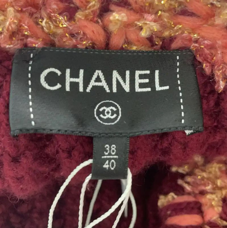 Chanel Chanel L Size Wine Red Cashmere Coat 0089 Size L / US 10 / IT 46 - 3 Thumbnail