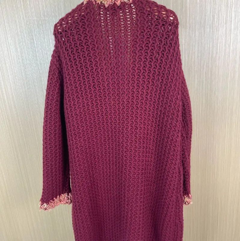 Chanel Chanel L Size Wine Red Cashmere Coat 0089 Size L / US 10 / IT 46 - 2 Thumbnail