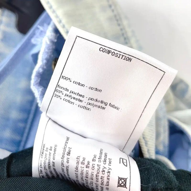 Chanel Chanel Blue Cotton Logo Women's Shorts 0089 Size 23" - 10 Thumbnail