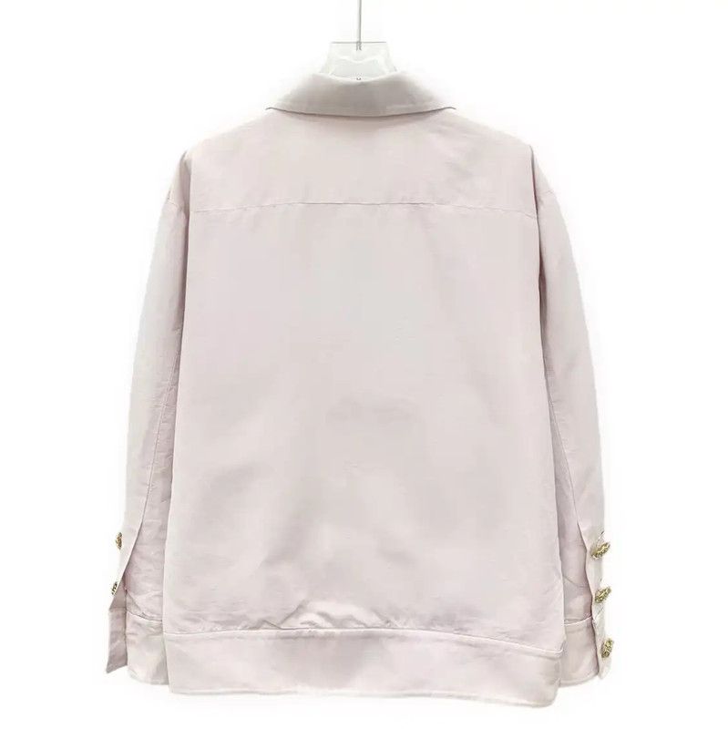 Chanel Chanel Pink Cotton Women's Jacket 0089 Size XXS / US 00 / IT 34 - 2 Thumbnail