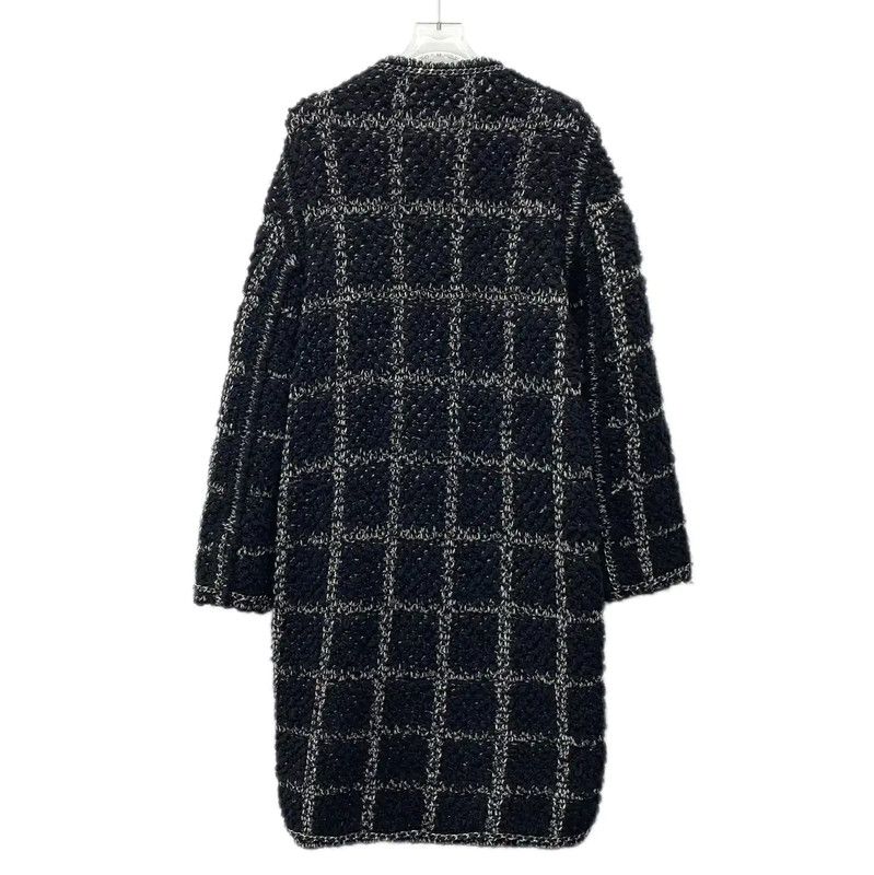 Chanel Chanel Black Wool Women's Coat 0089 Size S / US 4 / IT 40 - 2 Thumbnail