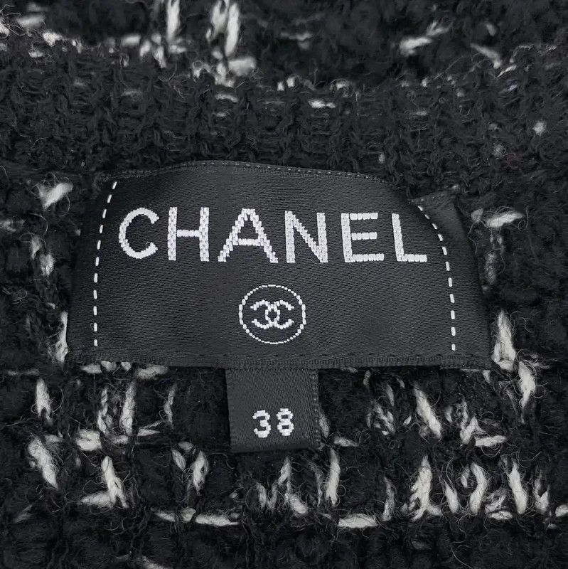 Chanel Chanel Black Wool Women's Coat 0089 Size S / US 4 / IT 40 - 7 Thumbnail