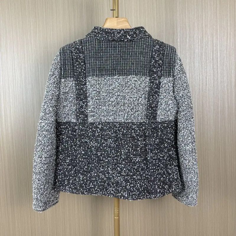 Chanel Chanel Gray Cotton Cardigan for Women 0089 Size L / US 10 / IT 46 - 2 Thumbnail