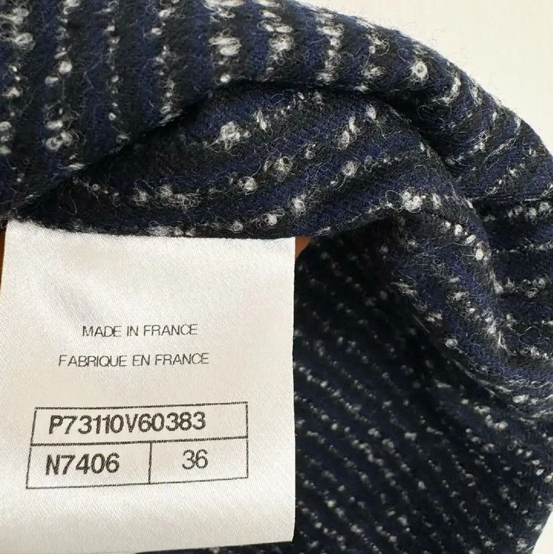 Chanel Chanel Wool Long Coat with Color Block Design 0089 Size M / US 6-8 / IT 42-44 - 4 Thumbnail