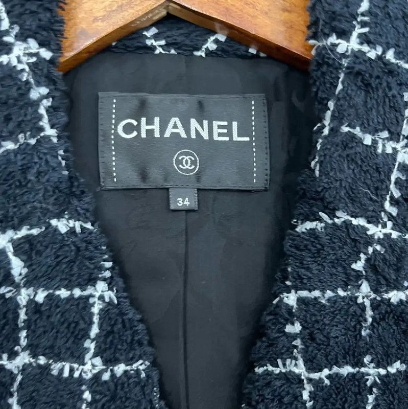 Chanel Chanel Navy Blue Cotton Women's Jacket 0089 Size XS / US 0-2 / IT 36-38 - 3 Thumbnail