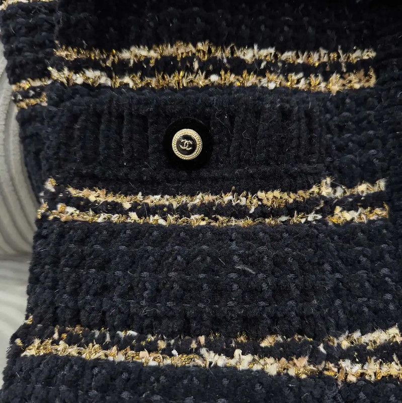 Chanel Chanel Deep Blue Cashmere Women's Coat 0089 Size S / US 4 / IT 40 - 3 Thumbnail