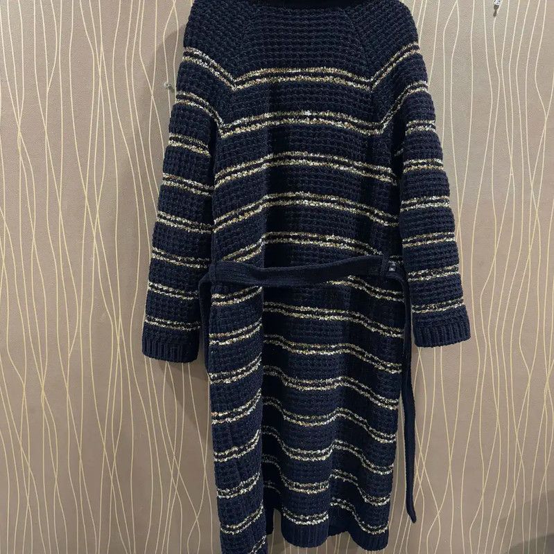 Chanel Chanel Deep Blue Cashmere Women's Coat 0089 Size S / US 4 / IT 40 - 2 Thumbnail