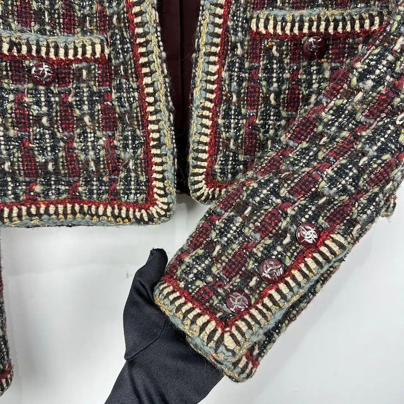 Chanel Chanel Multicolor Wool Jacket for Women 0089 Size M / US 6-8 / IT 42-44 - 4 Thumbnail