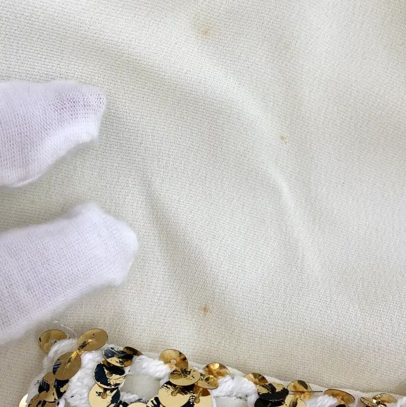 Chanel Chanel Beige Silk Blouse with Embellished Collar 0089 Size XS / US 0-2 / IT 36-38 - 10 Thumbnail