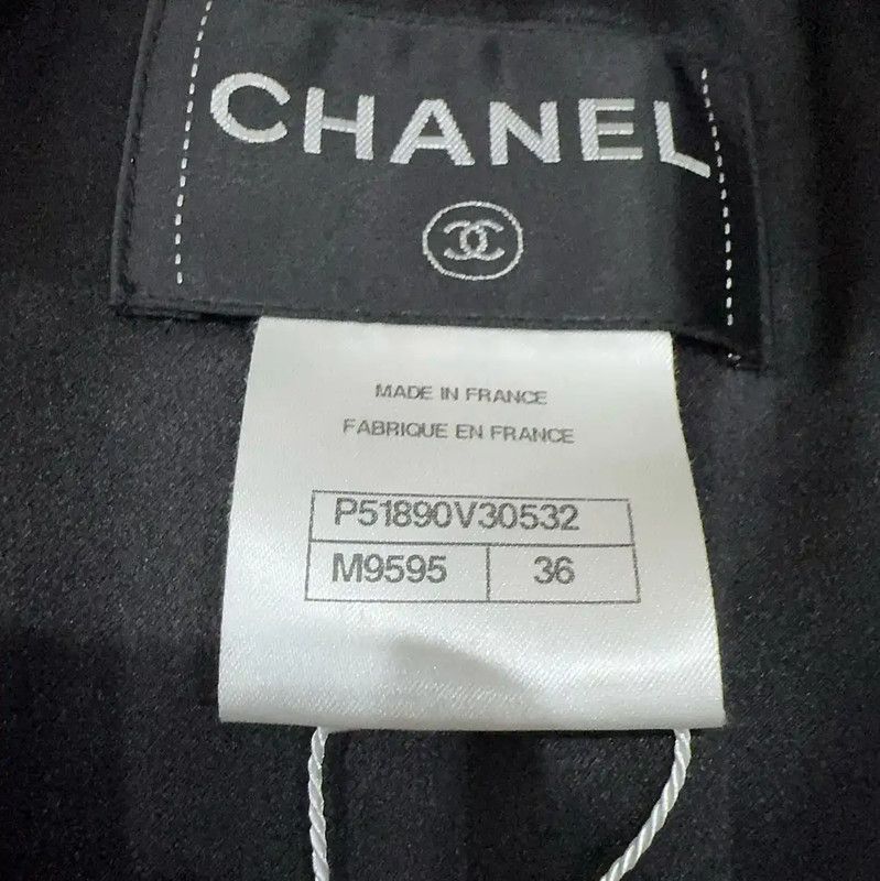 Chanel Chanel Black Alpaca Wool Women's Coat 0089 Size S / US 4 / IT 40 - 3 Thumbnail