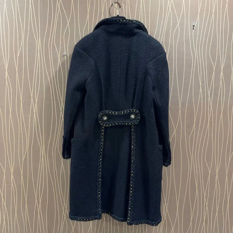 Chanel Chanel Black Alpaca Wool Women's Coat 0089 Size S / US 4 / IT 40 - 2 Thumbnail