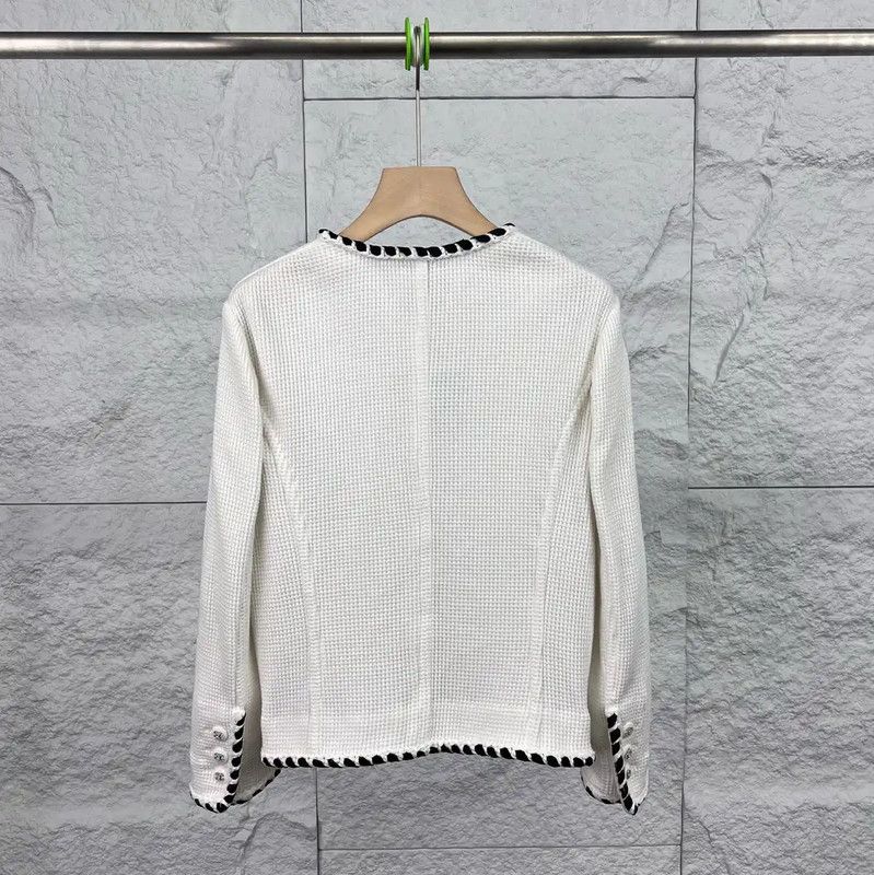 Chanel Chanel White Cotton Jacket for Women 0089 Size L / US 10 / IT 46 - 2 Thumbnail