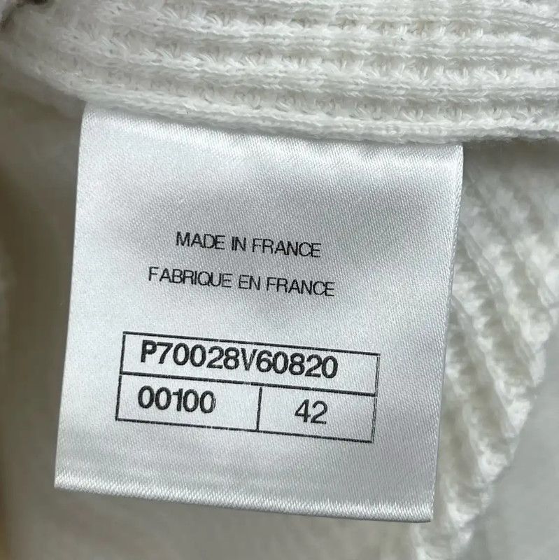 Chanel Chanel White Cotton Jacket for Women 0089 Size L / US 10 / IT 46 - 4 Thumbnail