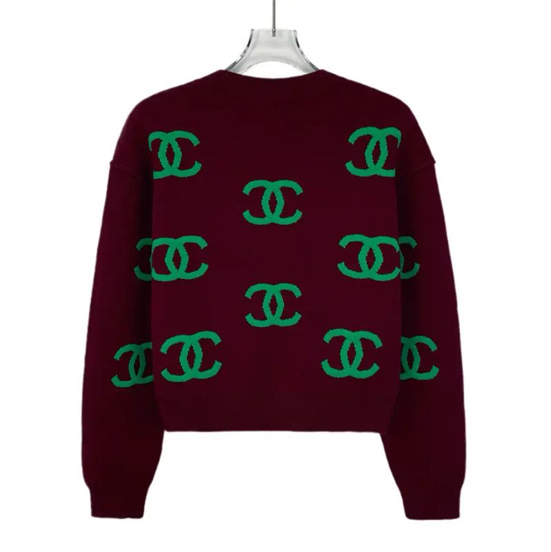 Chanel Chanel Red Cashmere Sweater for Women 0089 Size XS / US 0-2 / IT 36-38 - 2 Thumbnail
