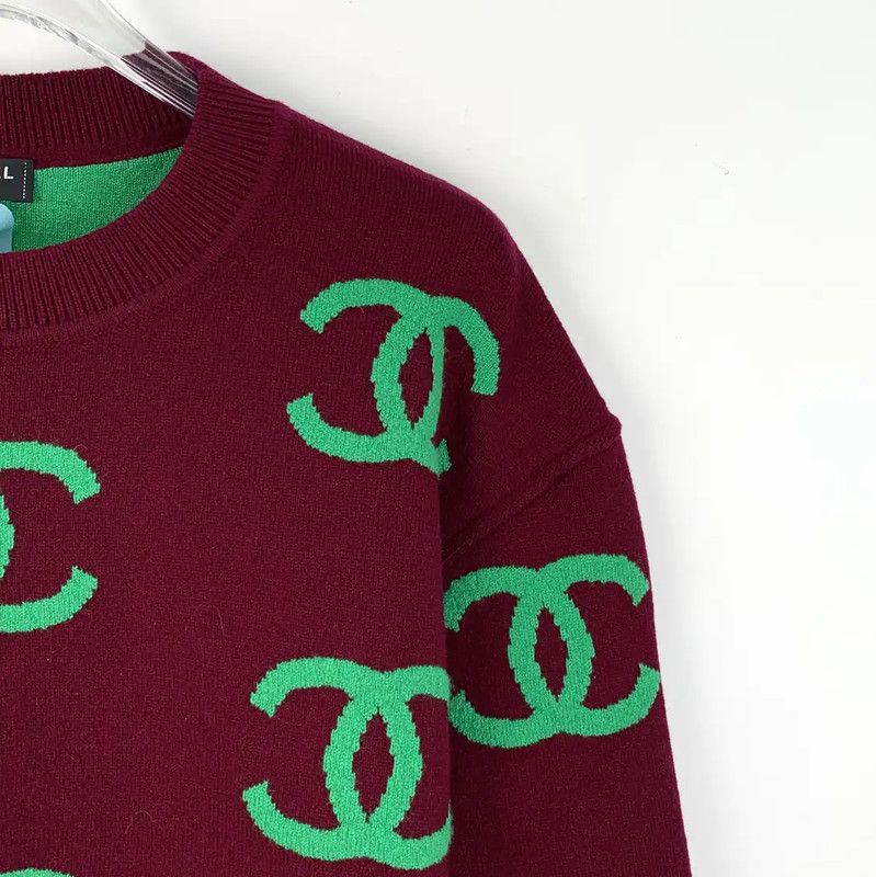 Chanel Chanel Red Cashmere Sweater for Women 0089 Size XS / US 0-2 / IT 36-38 - 3 Thumbnail