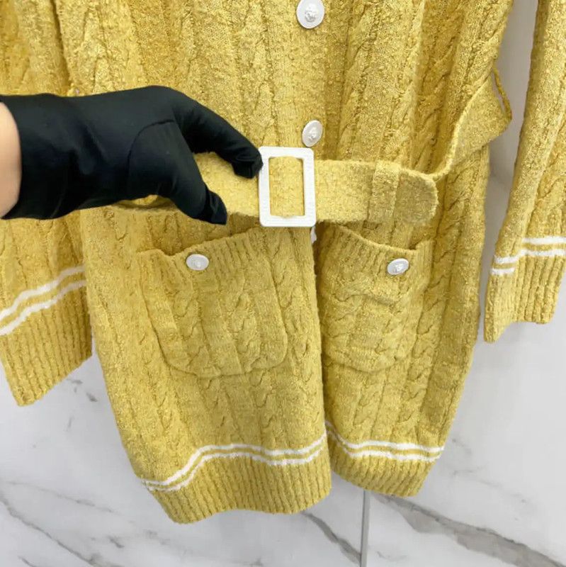 Chanel Chanel Yellow Long Sleeve Knit Cardigan 0089 Size M / US 6-8 / IT 42-44 - 7 Thumbnail