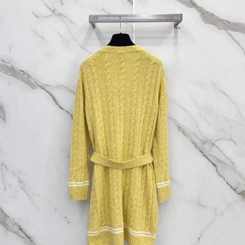 Chanel Chanel Yellow Long Sleeve Knit Cardigan 0089 Size M / US 6-8 / IT 42-44 - 2 Thumbnail